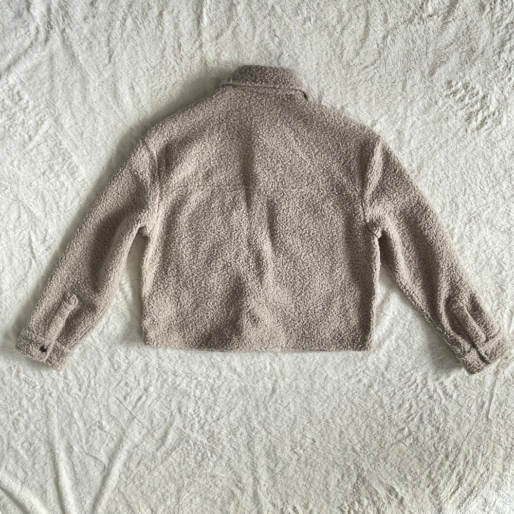 Vuori Sycamore Short Shirt Jacket Sherpa Dark‎ Salt Beige Size Small - Picture 15 of 15